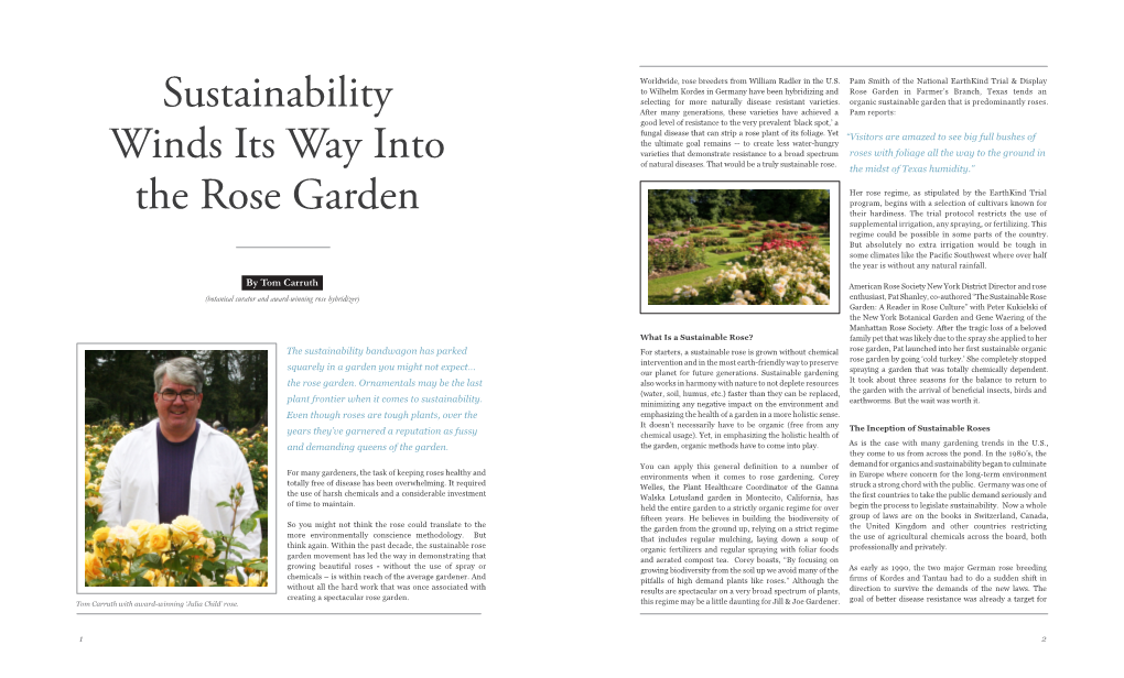 Sustainability Winds Its Way Into the Rose Garden