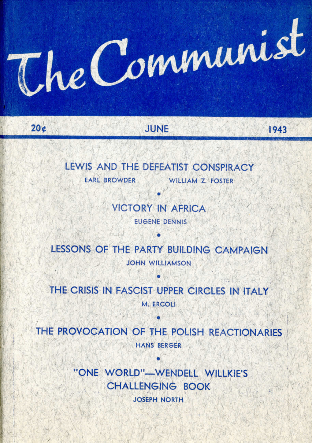 Volume 22 No. 6, June, 1943
