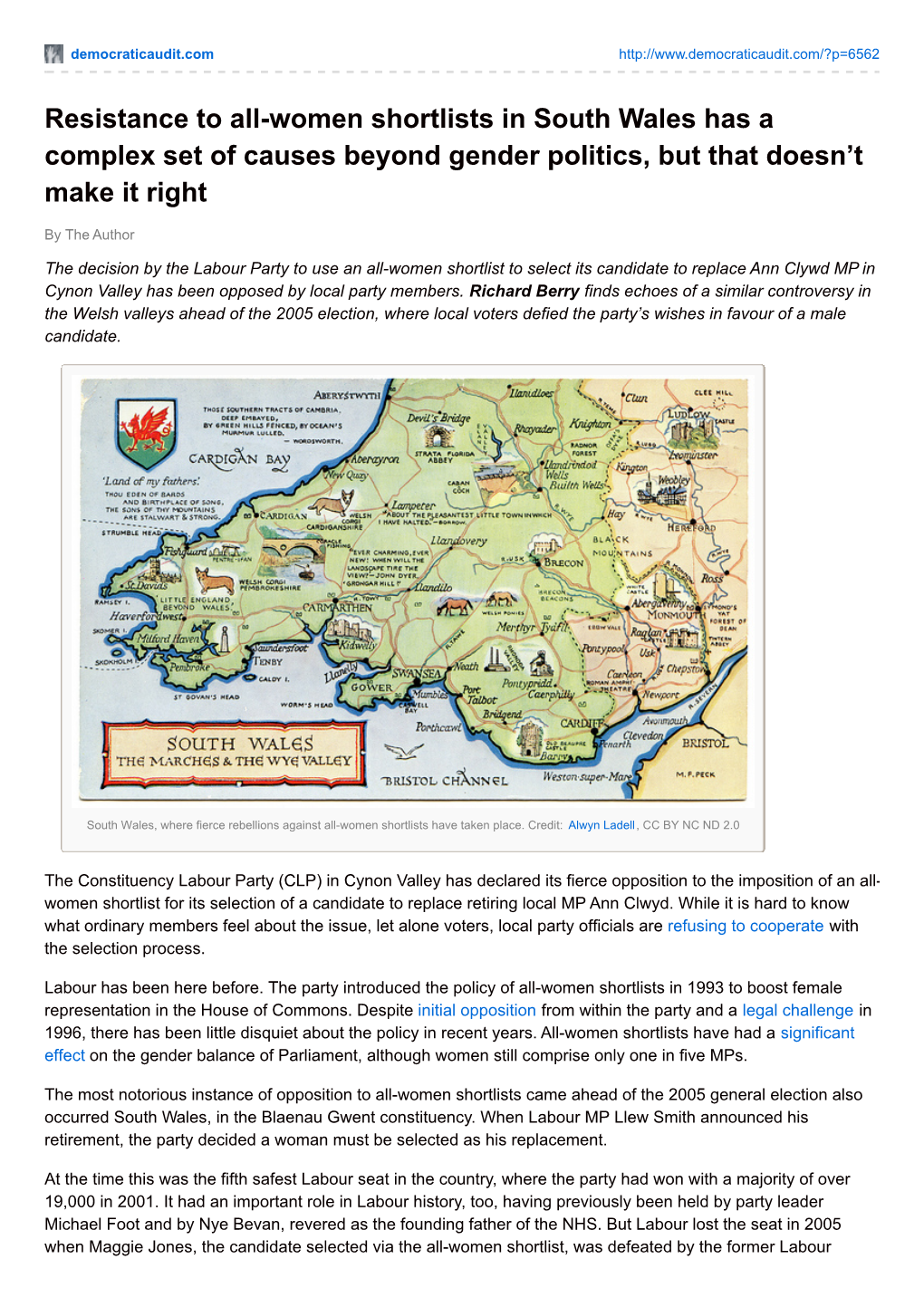 Resistance to All-Women Shortlists in South Wales Has a Complex Set of Causes Beyond Gender Politics, but That Doesn’T Make It Right