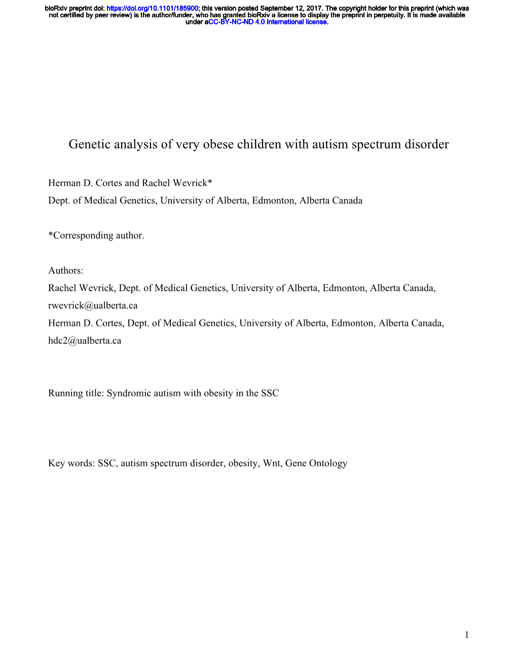 Genetic Analysis of Very Obese Children with Autism Spectrum Disorder
