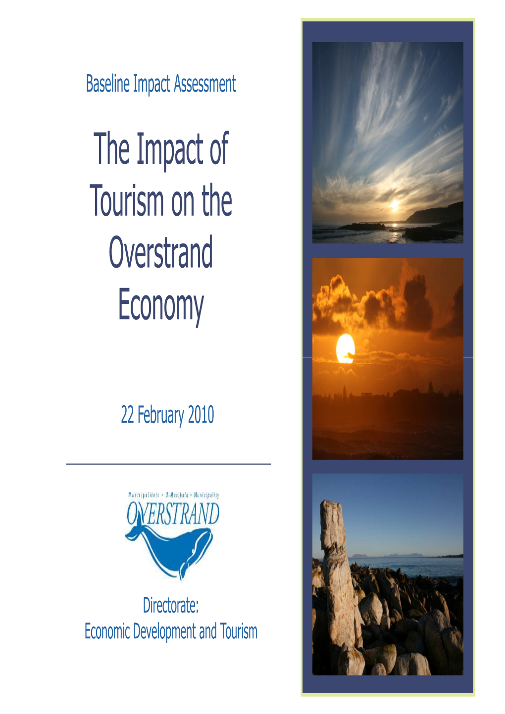The Impact of Tourism on the Overstrand Economy