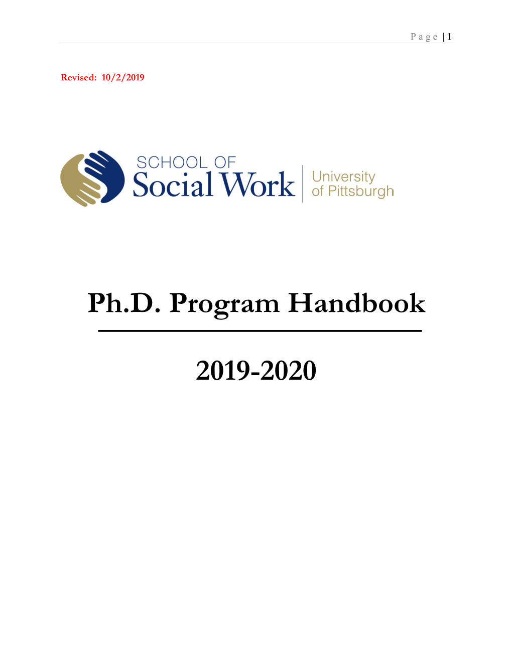 Ph.D. Program Handbook 2019-2020