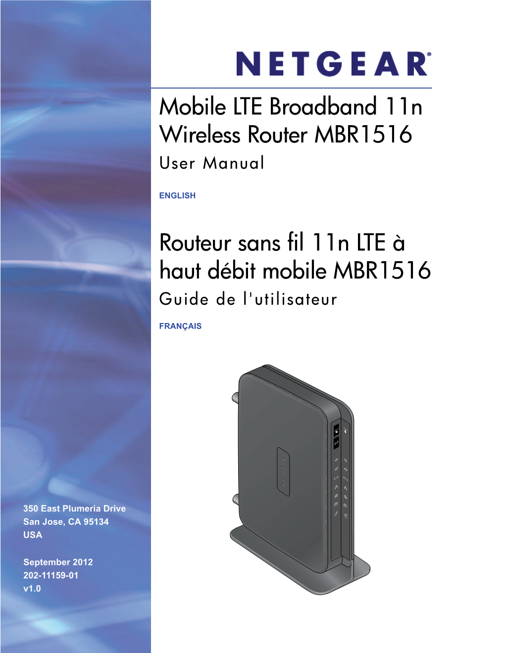 Mobile LTE Broadband 11N Wireless Router MBR1516 Routeur Sans Fil 11N LTE À Haut Débit Mobile MBR1516