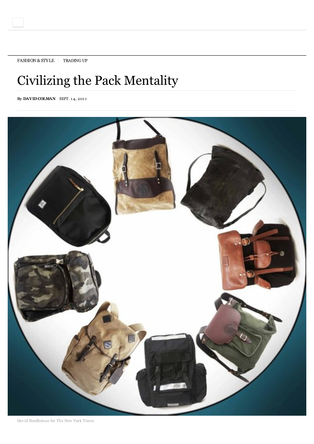 Backpacks for Men Get Sophisticated