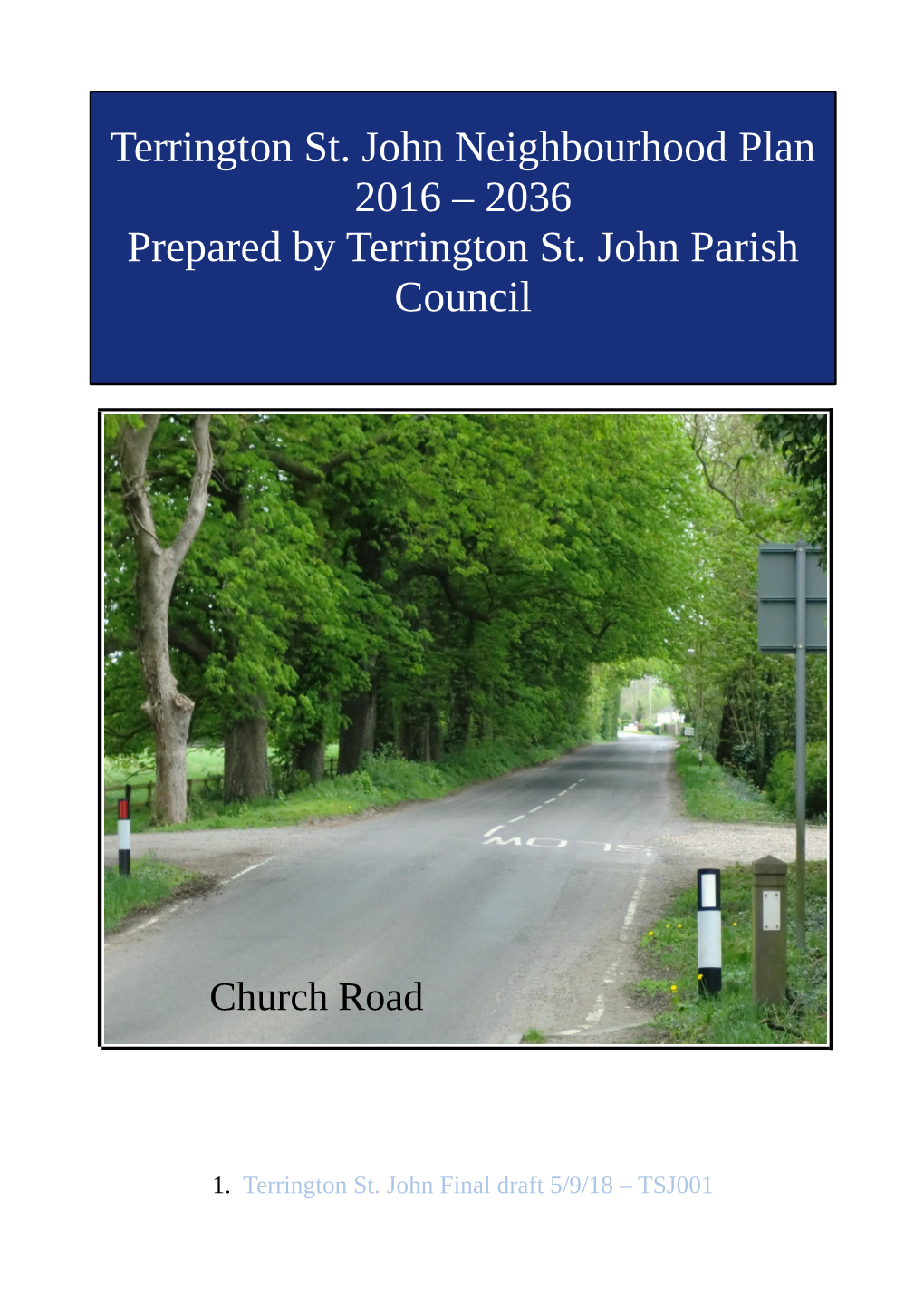 Terrington St. John Neighbourhood Plan 2016 – 2036 Prepared by Terrington St