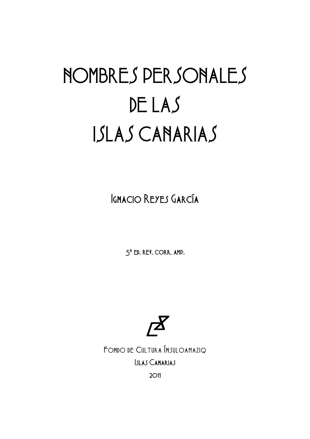 Nombres Personales De Las Islas Canarias