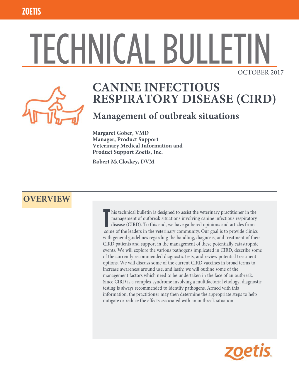 CANINE INFECTIOUS RESPIRATORY DISEASE (CIRD) Management of Outbreak Situations