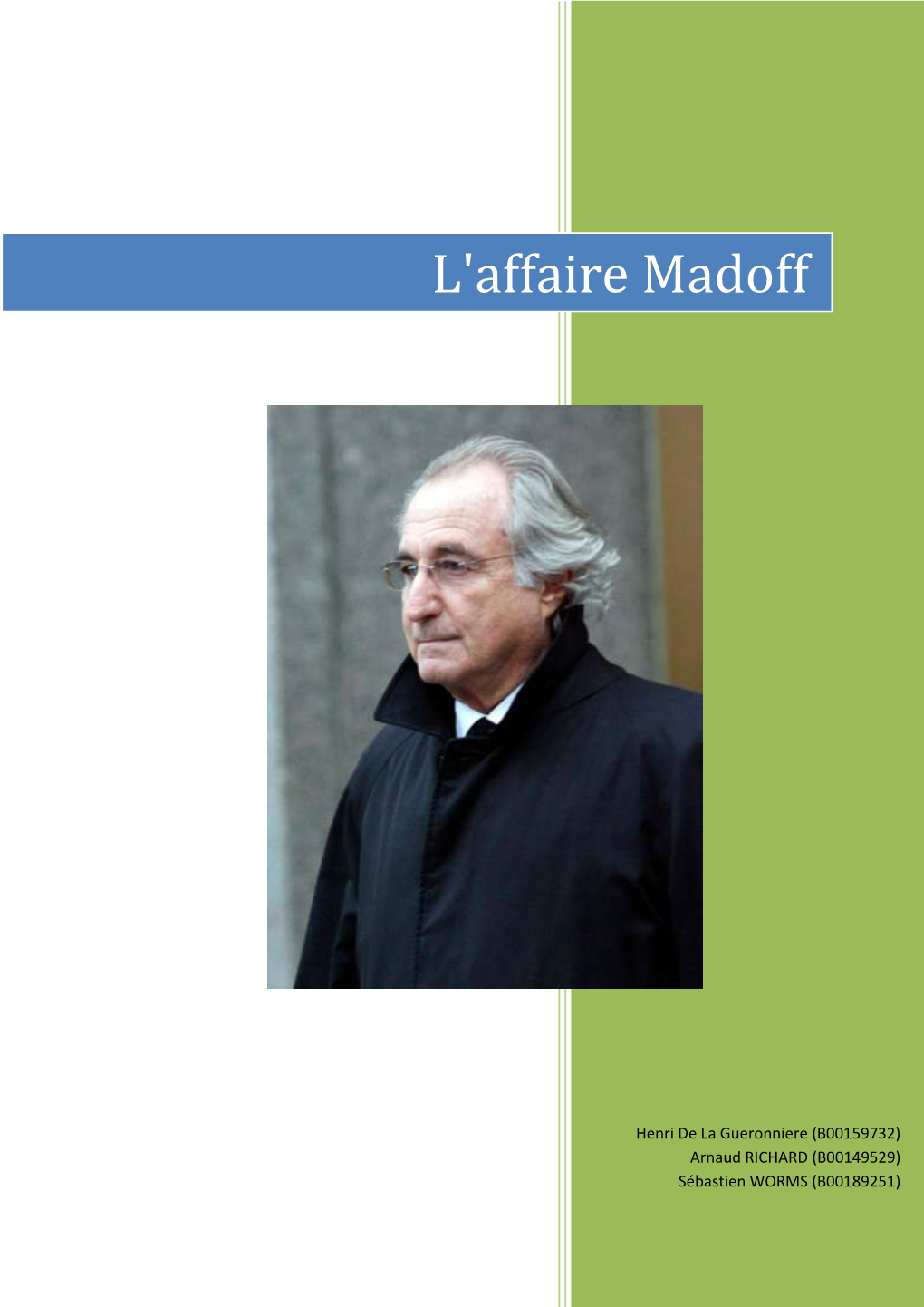 L'affaire Madoff
