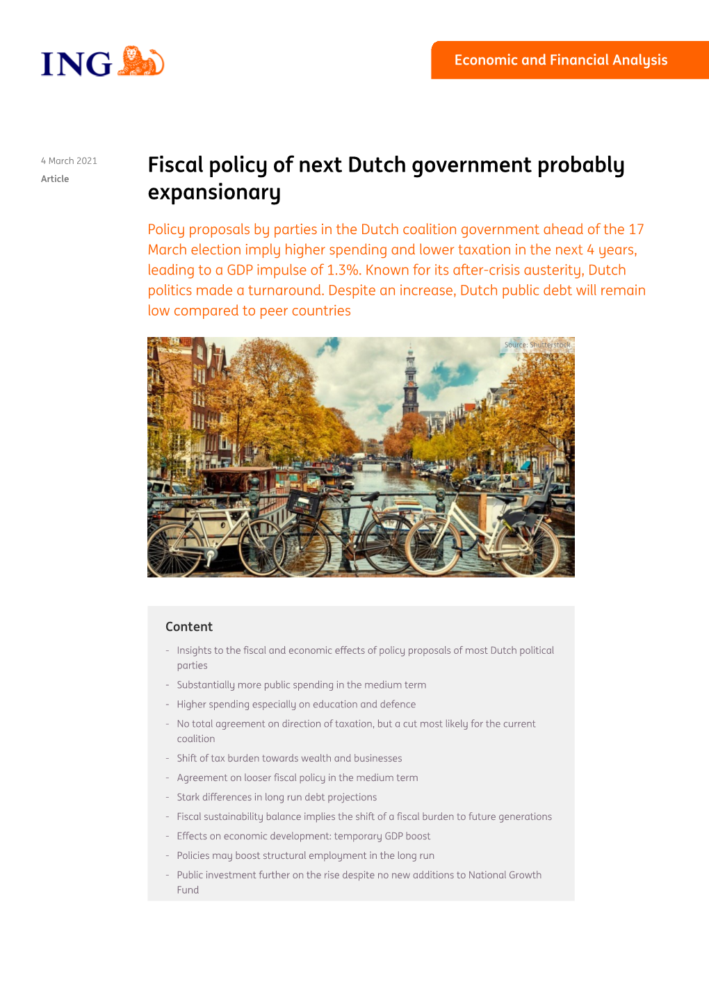 PDF | Fiscal Policy of Next Dutch Government Probably