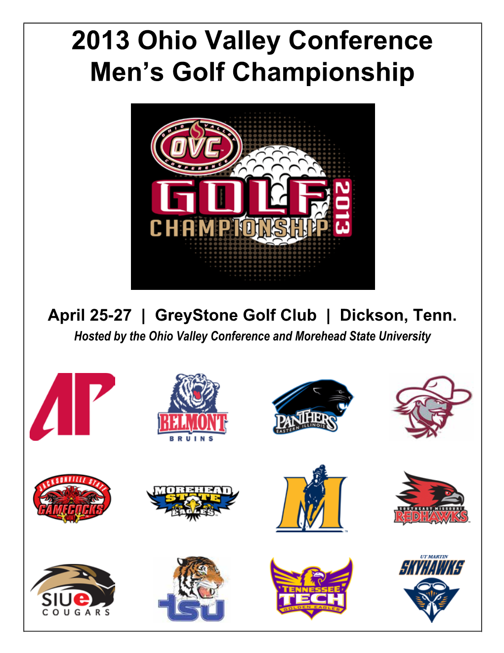 2013 Ohio Valley Conference Men's Golf Championship