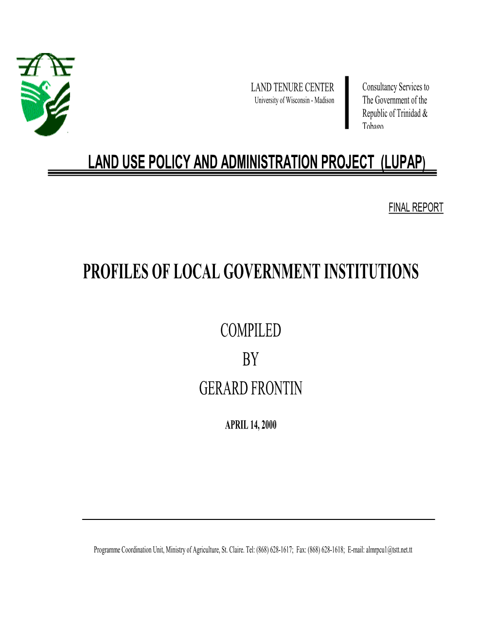 Profile of Municipal and Regional Corporations