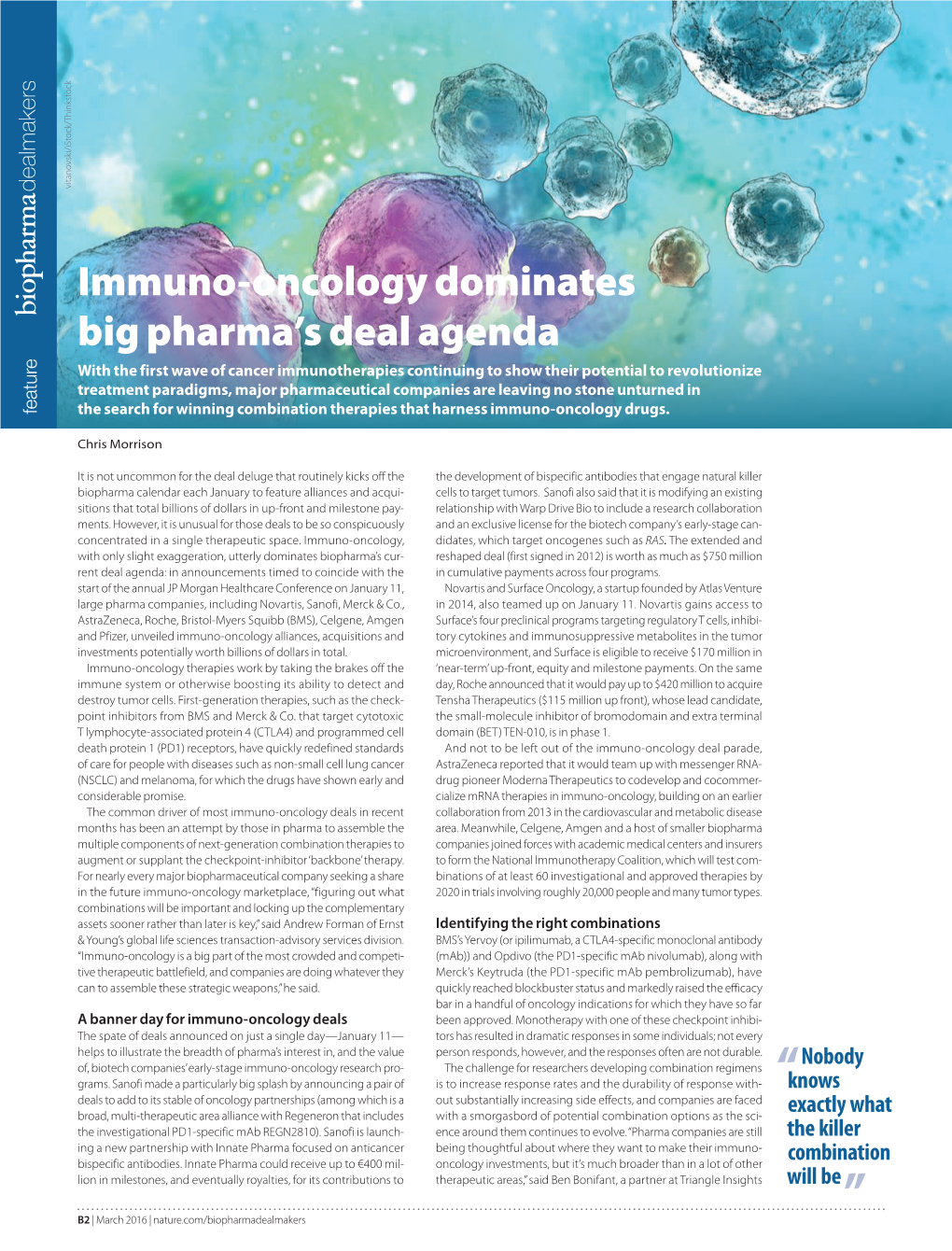 Immuno-Oncology Dominates Big Pharma's Deal Agenda