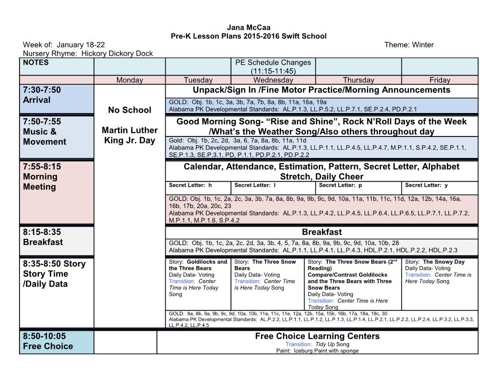 Pre-K Lesson Plans 2015-2016 Swift School s1