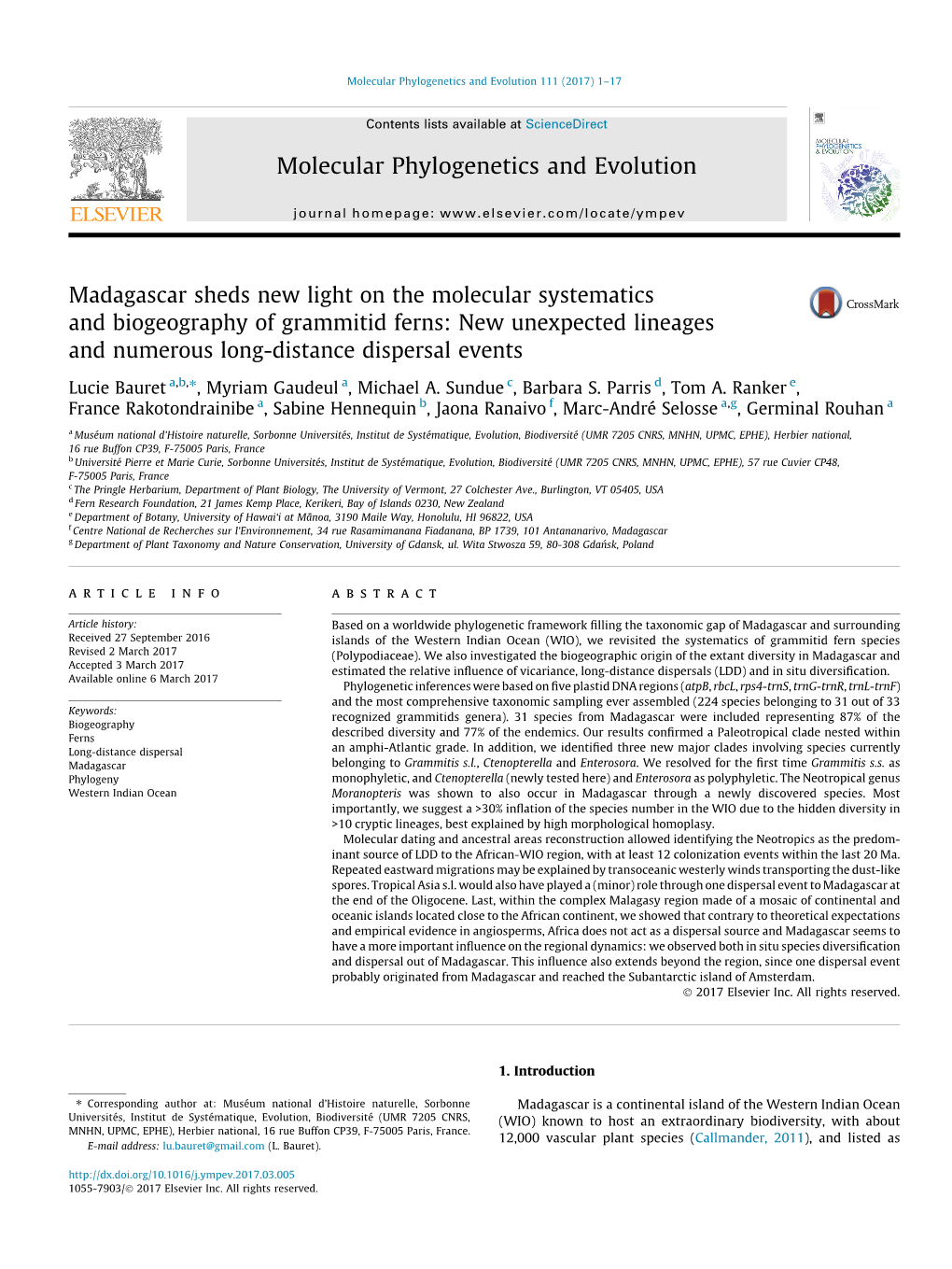 Madagascar Sheds New Light on the Molecular Systematics And