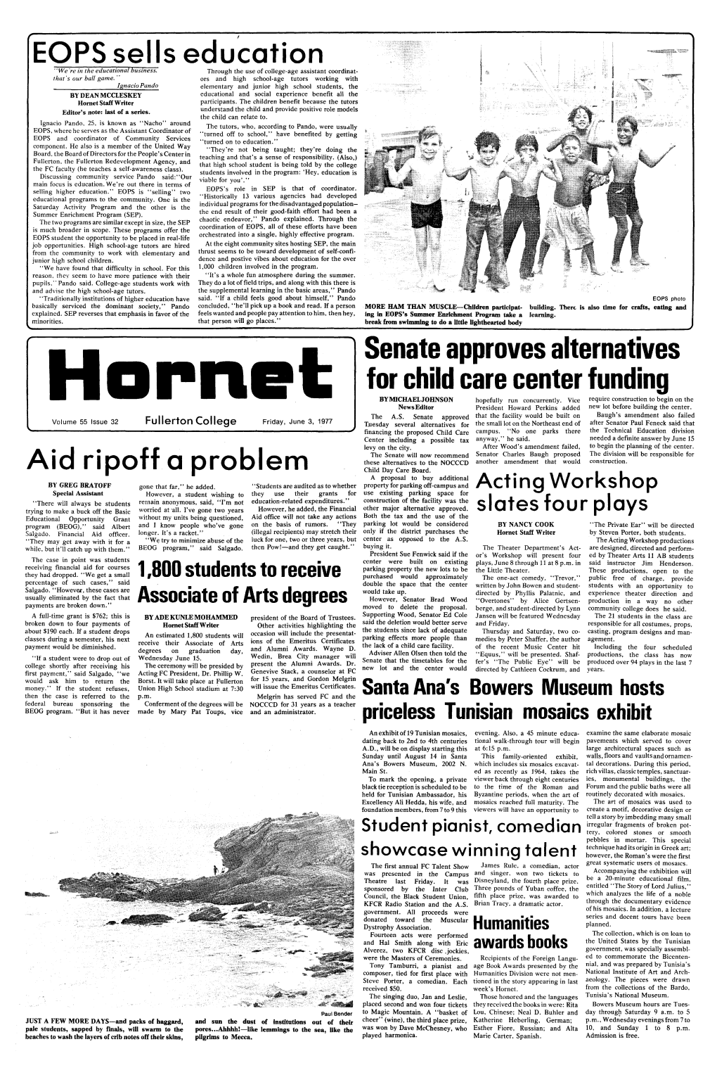 The Hornet, 1923 - 2006 - Link Page Previous Volume 55, Issue 31 Next Volume 56, Issue 1