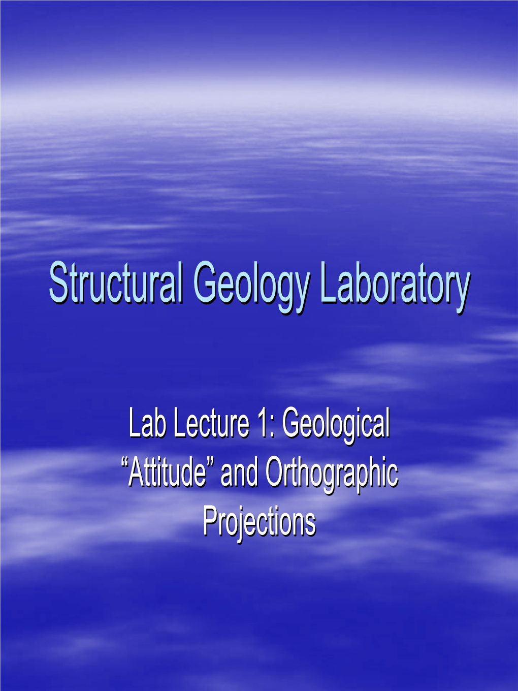 Structural Geology Laboratory