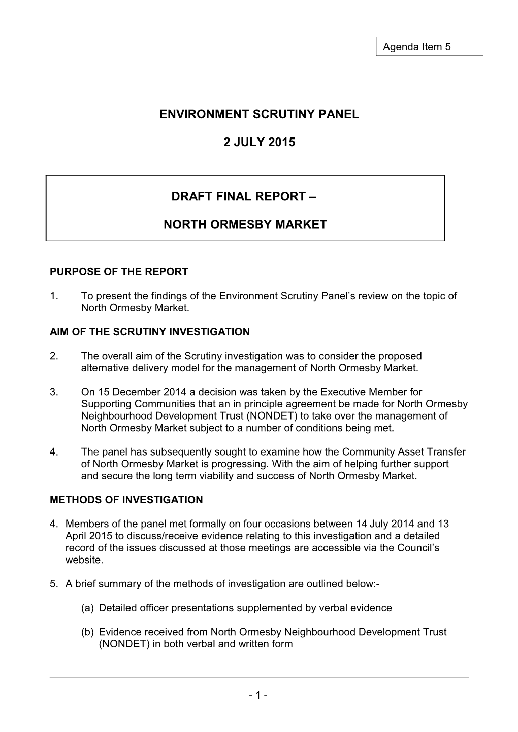 Draft Report in Flooding Issues s1