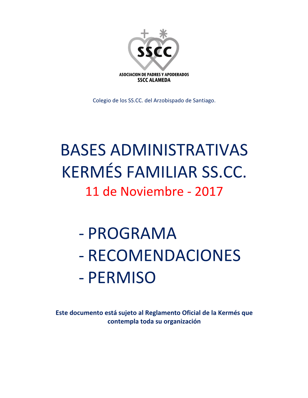 Bases Administrativas Kermés Familiar Ss.Cc