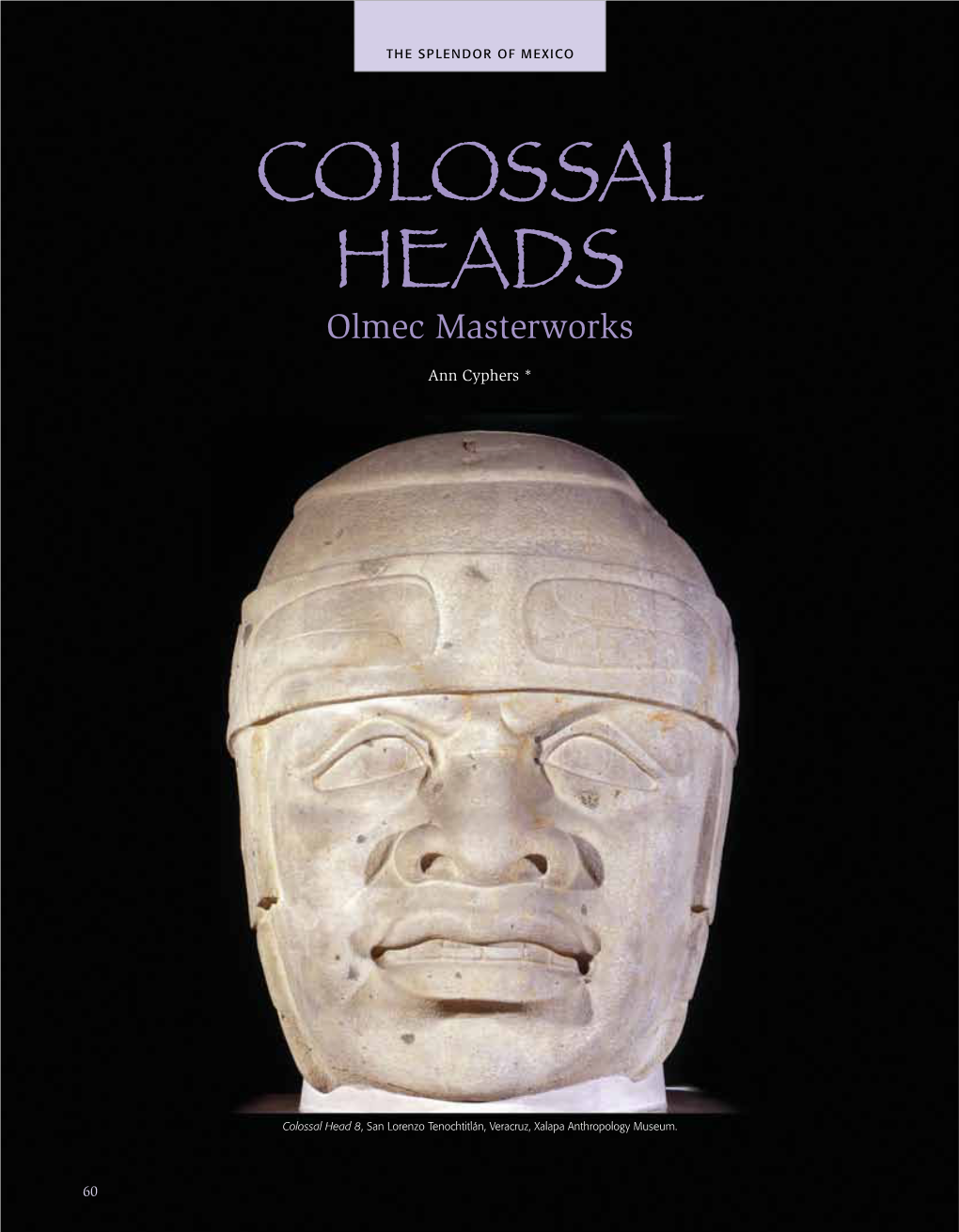 Colossal Heads, One Stands Out: That They Were Portraits of Important Personages Like Rulers and Priests
