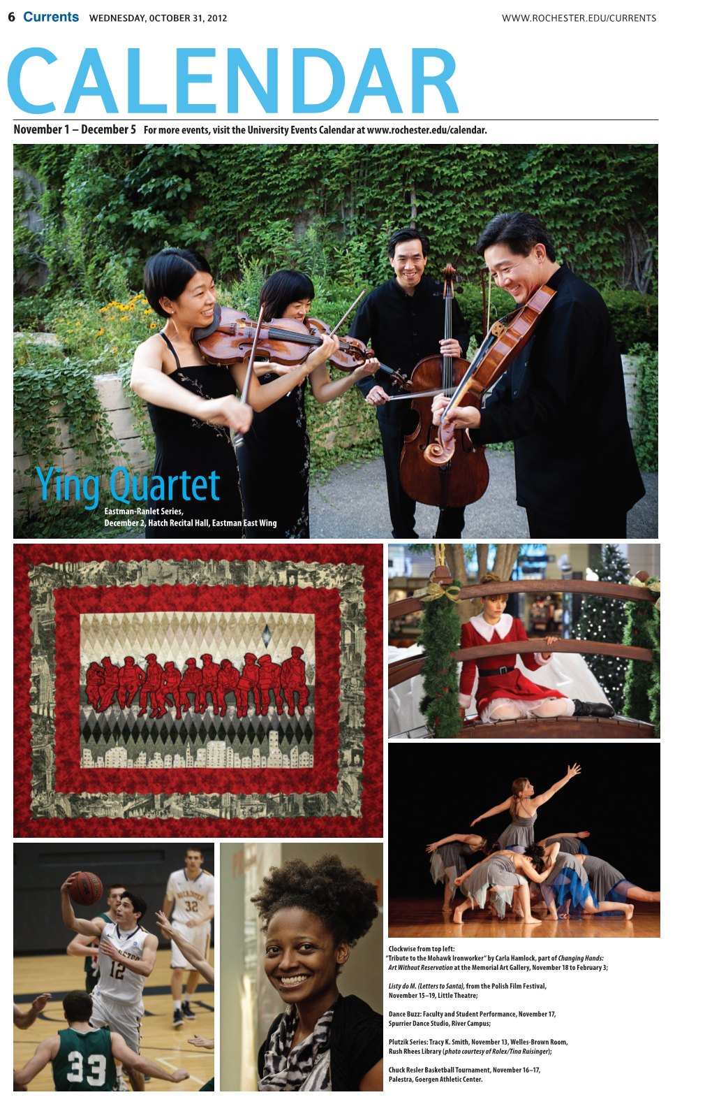 Ying Quartet Eastman-Ranlet Series, December 2, Hatch Recital Hall, Eastman East Wing