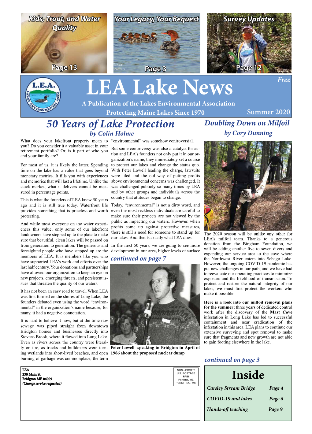 LEA Lake News