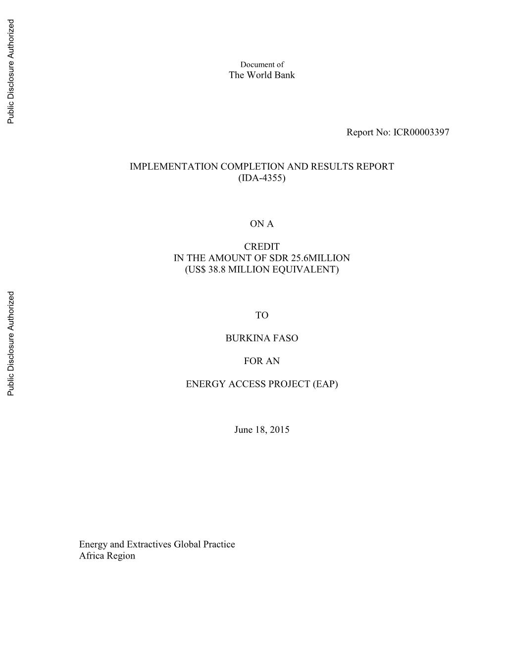 World Bank Document