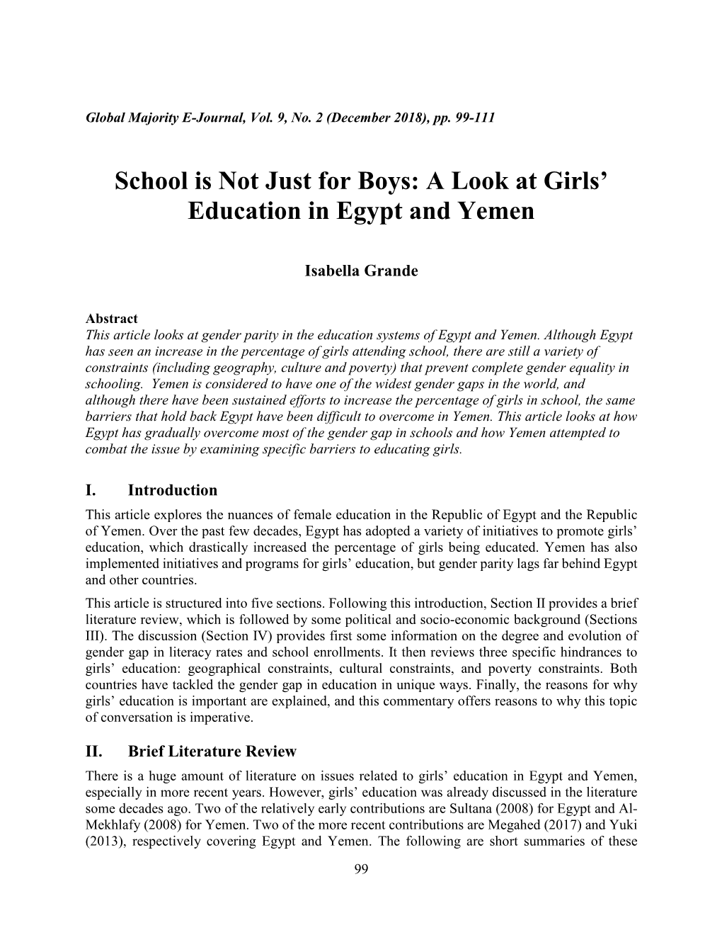 School Is Not Just for Boys: a Look at Girls' Education in Egypt and Yemen