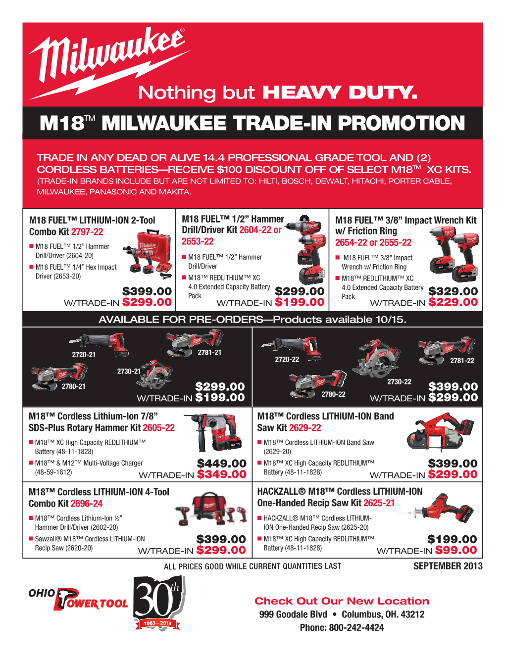 M18tm Milwaukee Trade-In Promotion