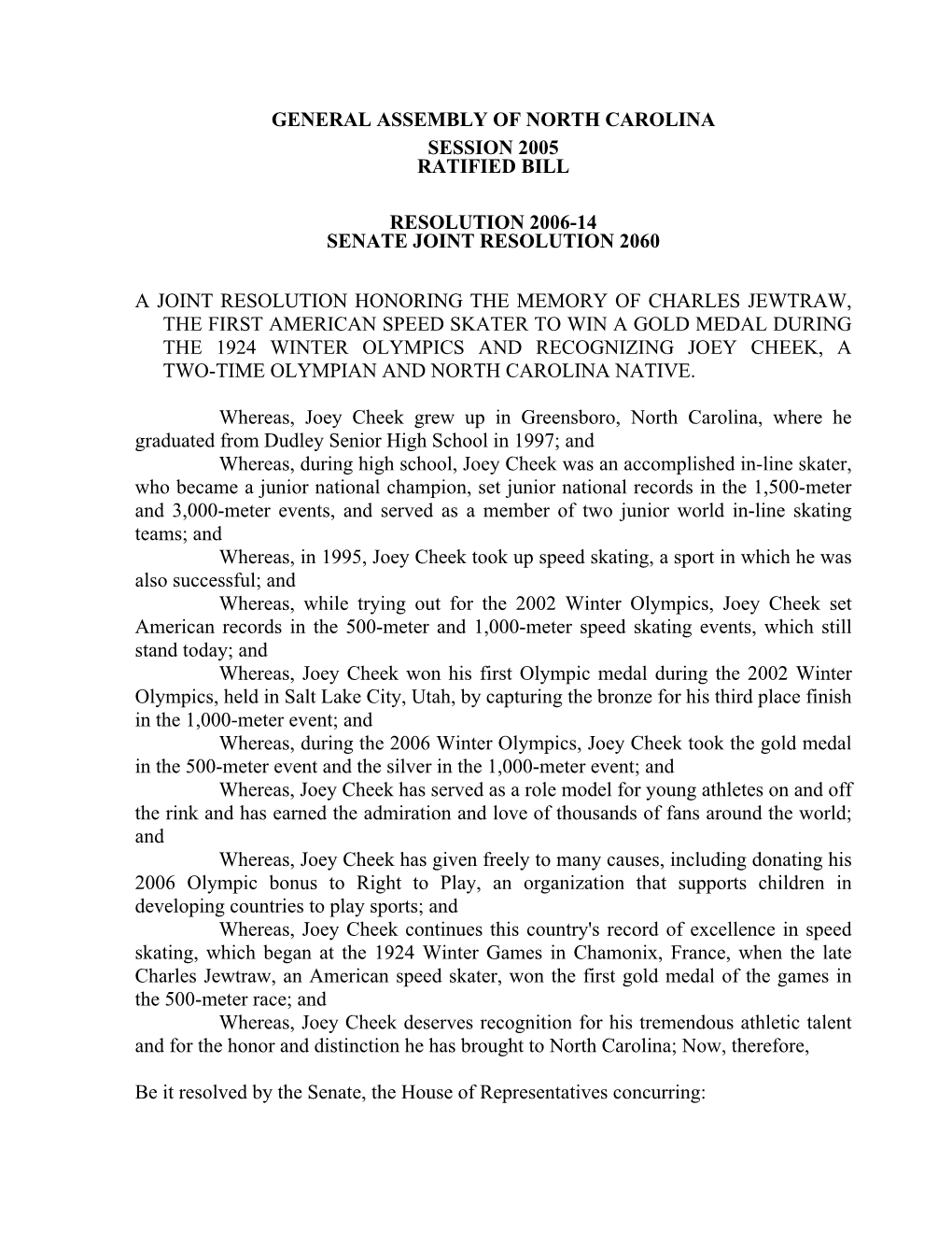General Assembly of North Carolina Session 2005 Ratified Bill