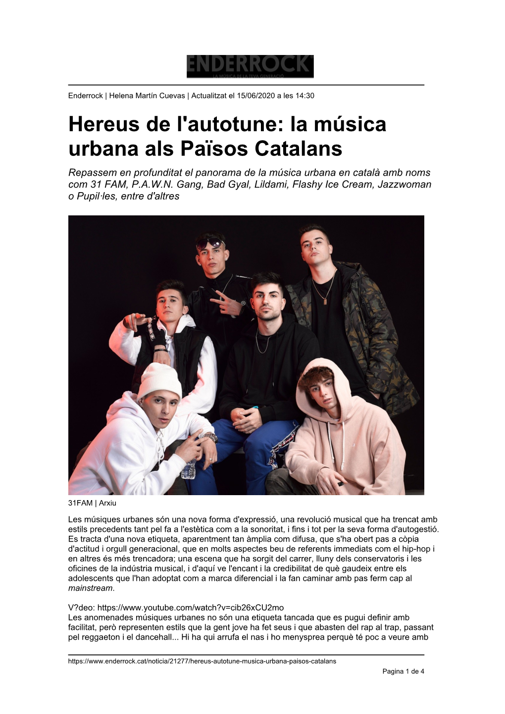 La Música Urbana Als Països Catalans Repassem En Profunditat El Panorama De La Música Urbana En Català Amb Noms Com 31 FAM, P.A.W.N