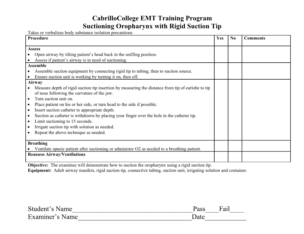 Cabrillocollege EMT Training Program