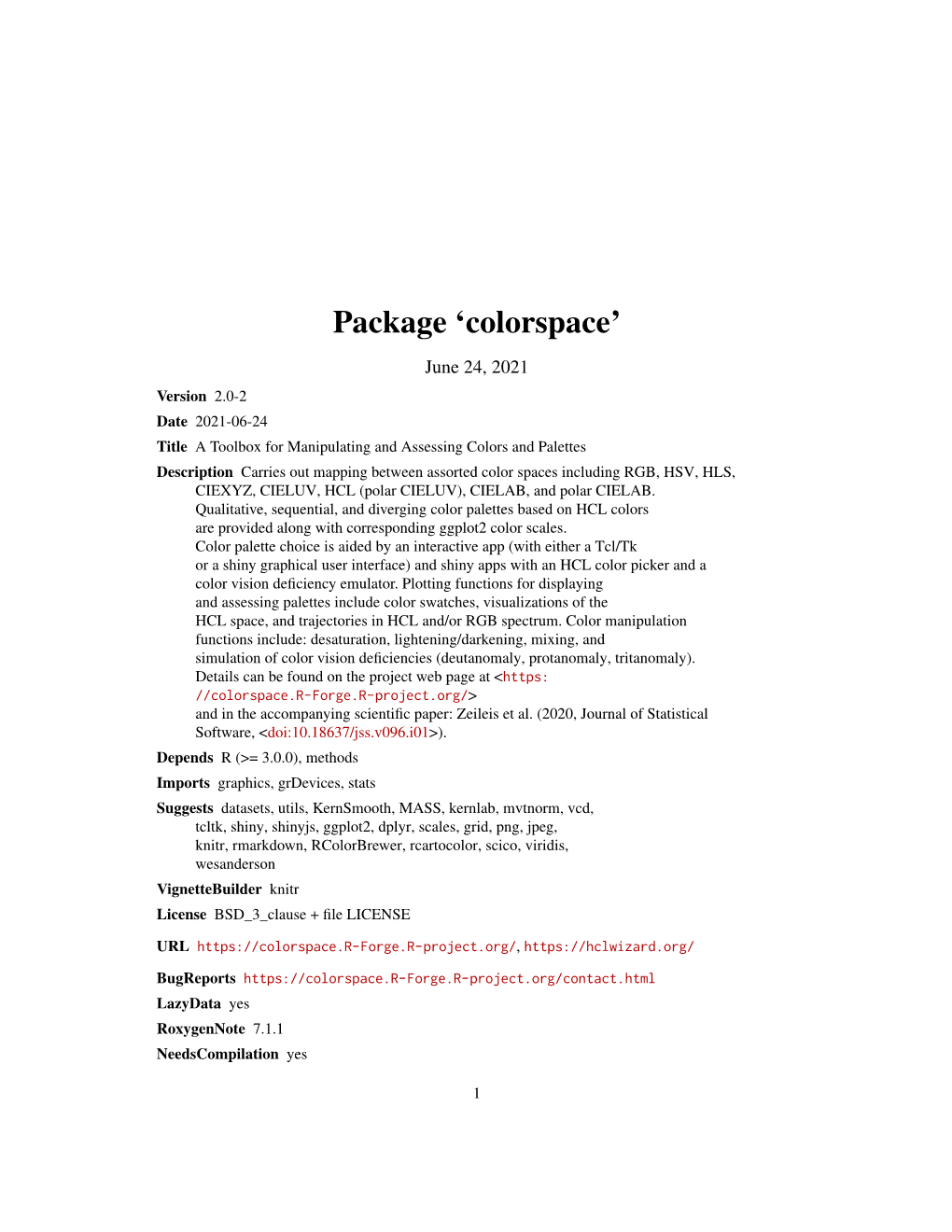 Colorspace: a Toolbox for Manipulating and Assessing Colors and Palettes.” Journal of Statistical Software, 96(1), 1–49