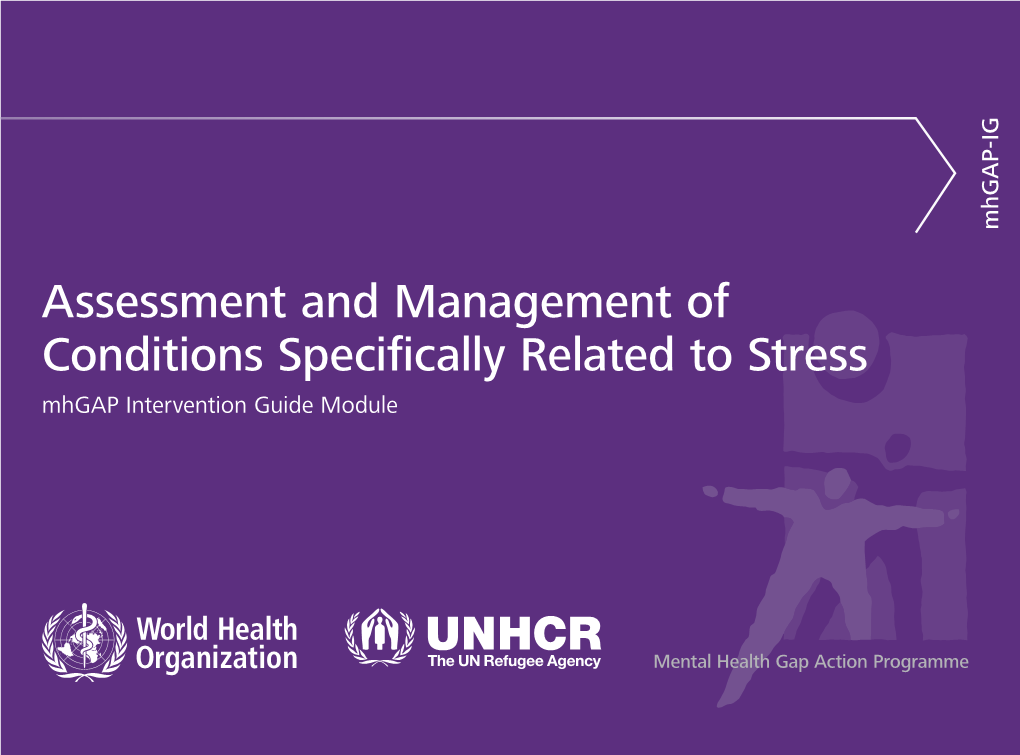 Assessment and Management of Conditions Specifically Related to Stress