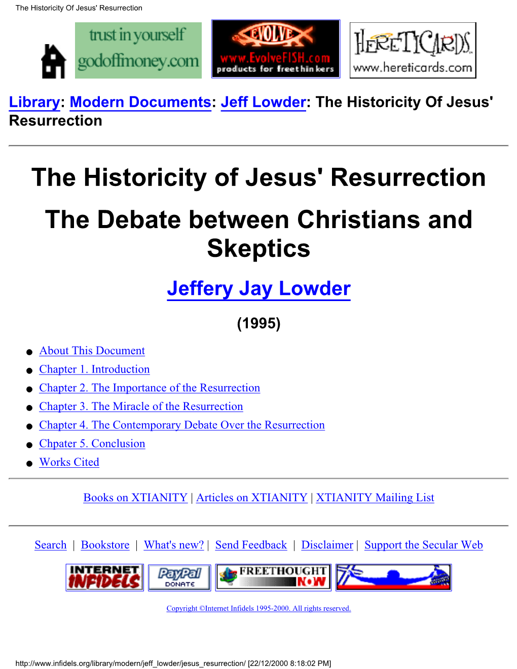 The Historicity of Jesus' Resurrection