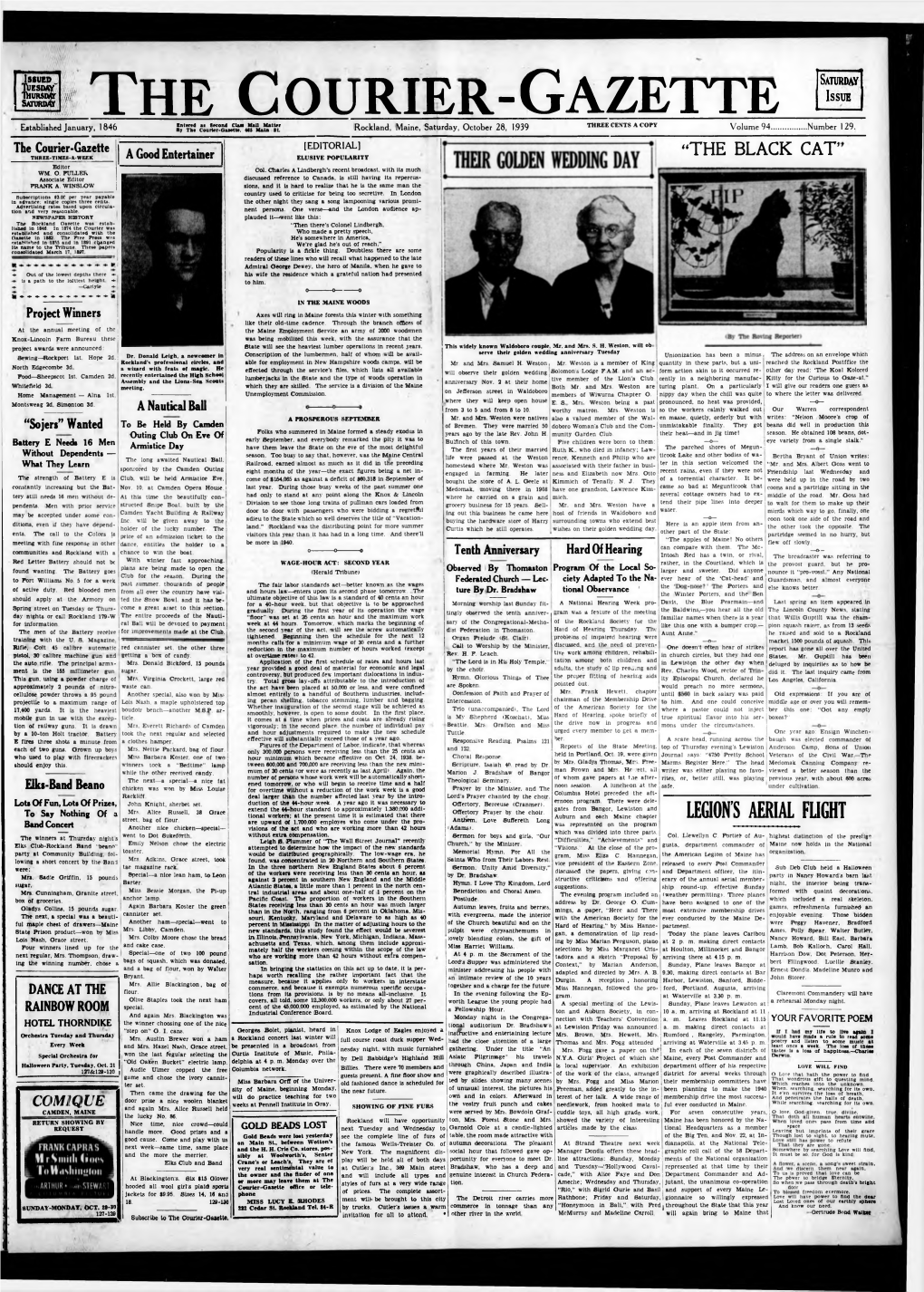 Courier Gazette : October 28, 1939