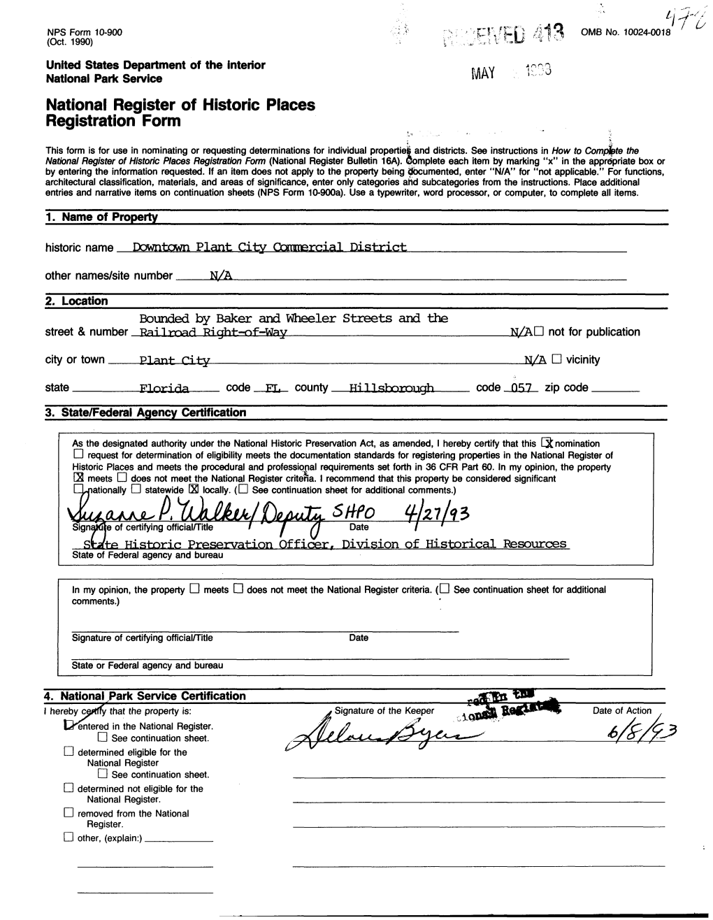 National Register of Historic Places Continuation Sheet