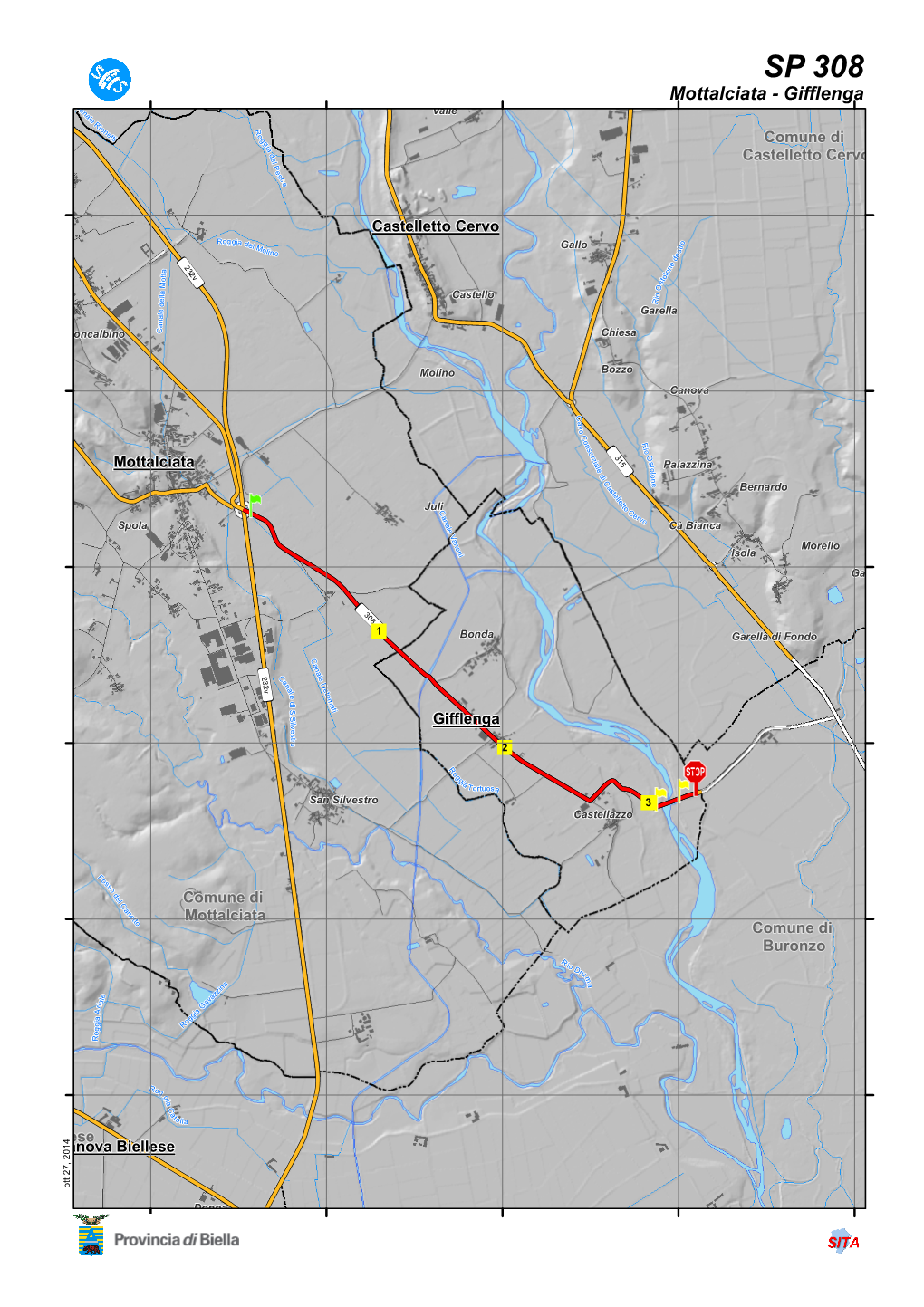 SP 308 Mottalciata - Gifflenga C a N a Valle Le R I on R E O Tti G G Comune Di I A