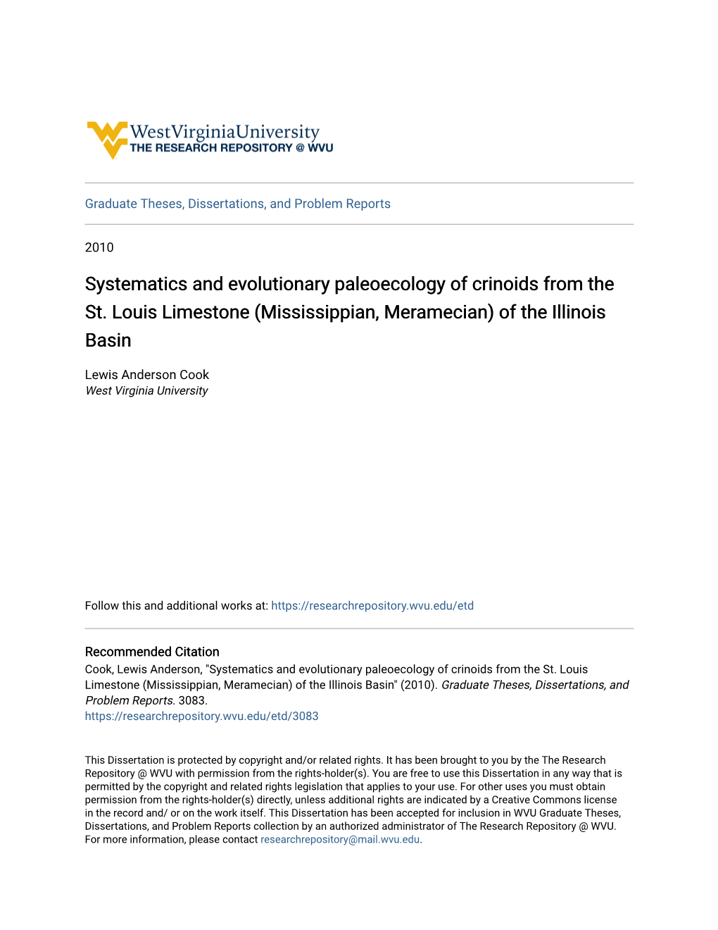 Systematics and Evolutionary Paleoecology of Crinoids from the St