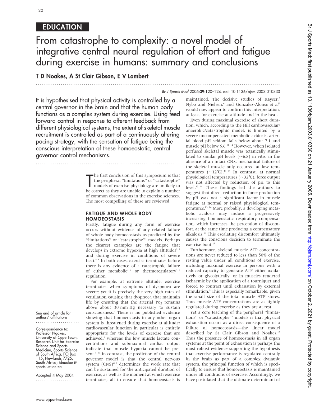 A Novel Model of Integrative Central Neural Regulation of Effort And