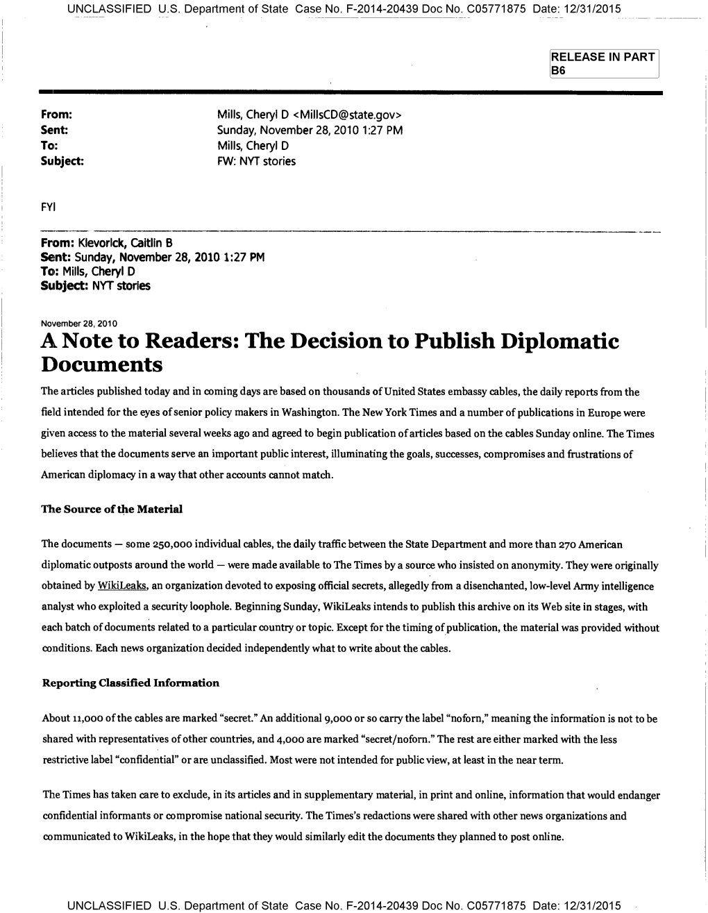 A Note to Readers: the Decision to Publish Diplomatic