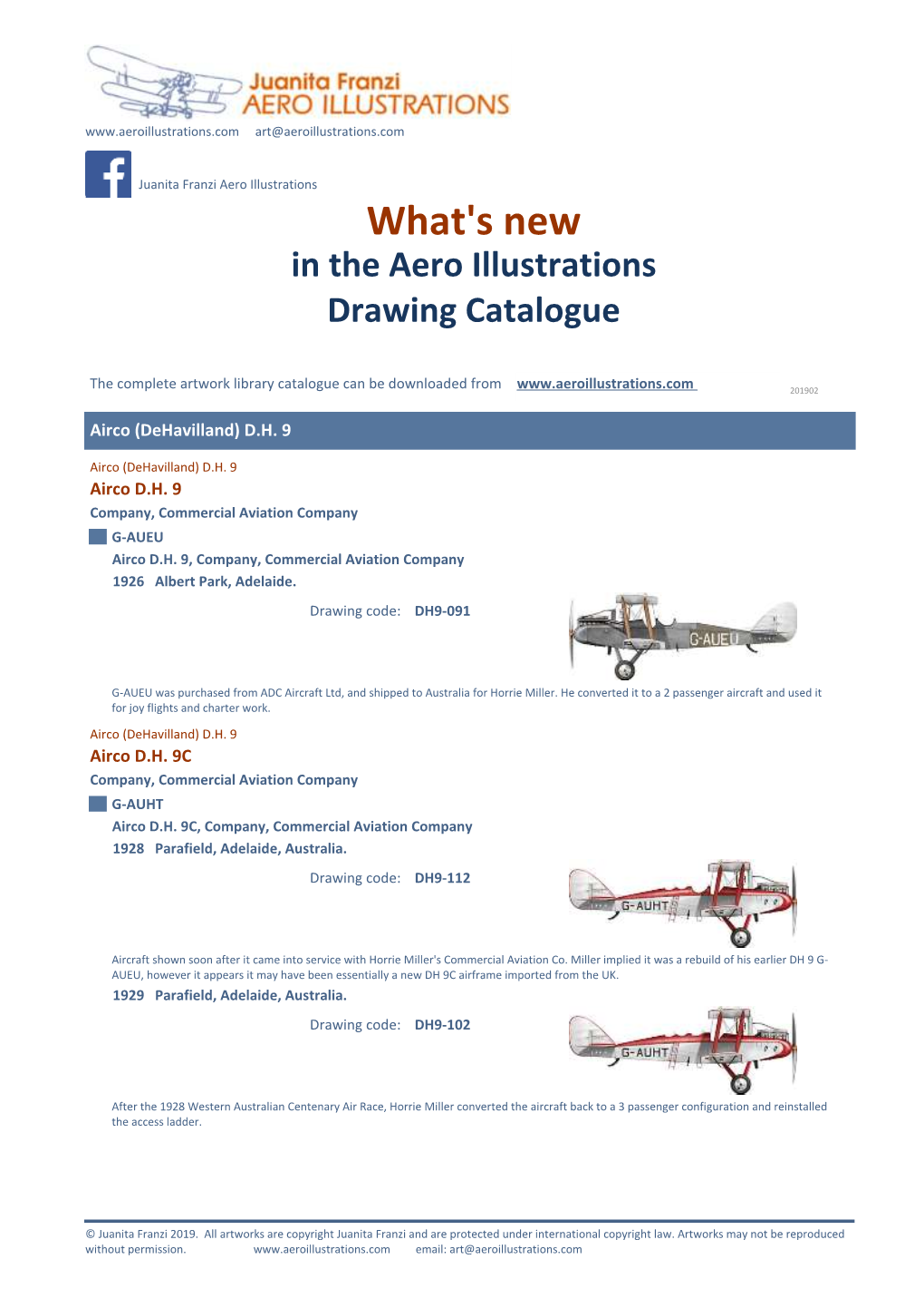 What's New in the Aero Illustrations Drawing Catalogue