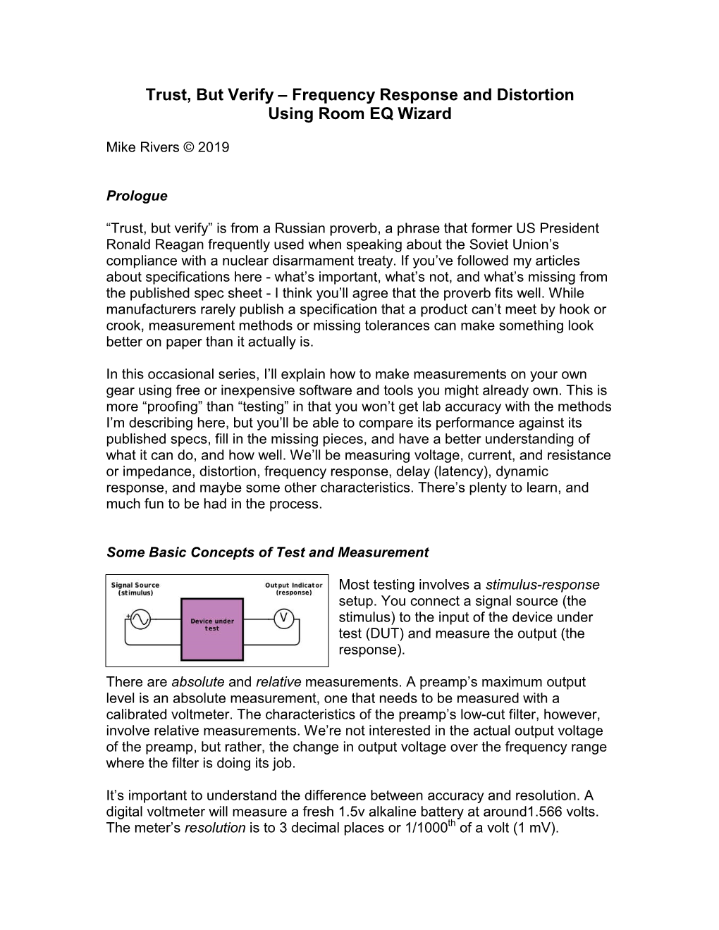 Trust, but Verify – Frequency Response and Distortion Using Room EQ Wizard