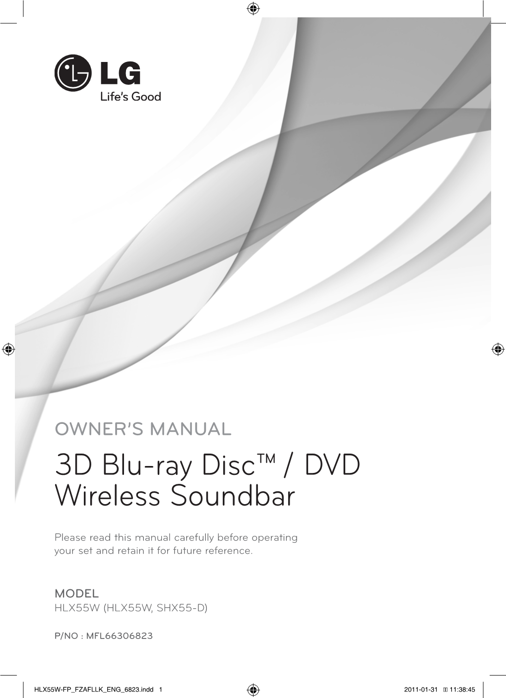 3D Blu-Ray Disc™/ DVD Wireless Soundbar