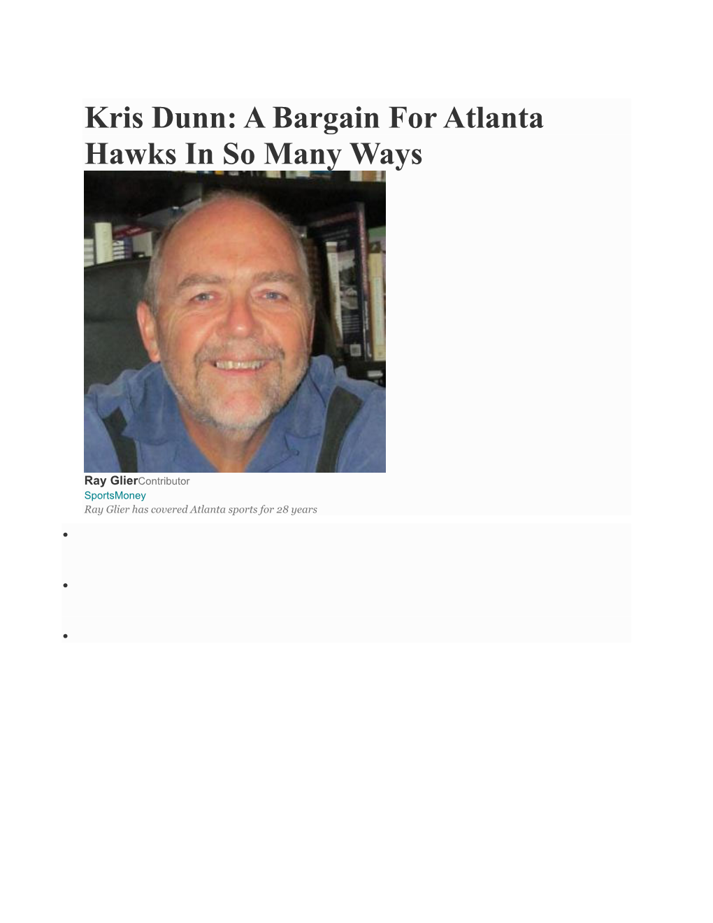 Kris Dunn: a Bargain for Atlanta Hawks in So Many Ways