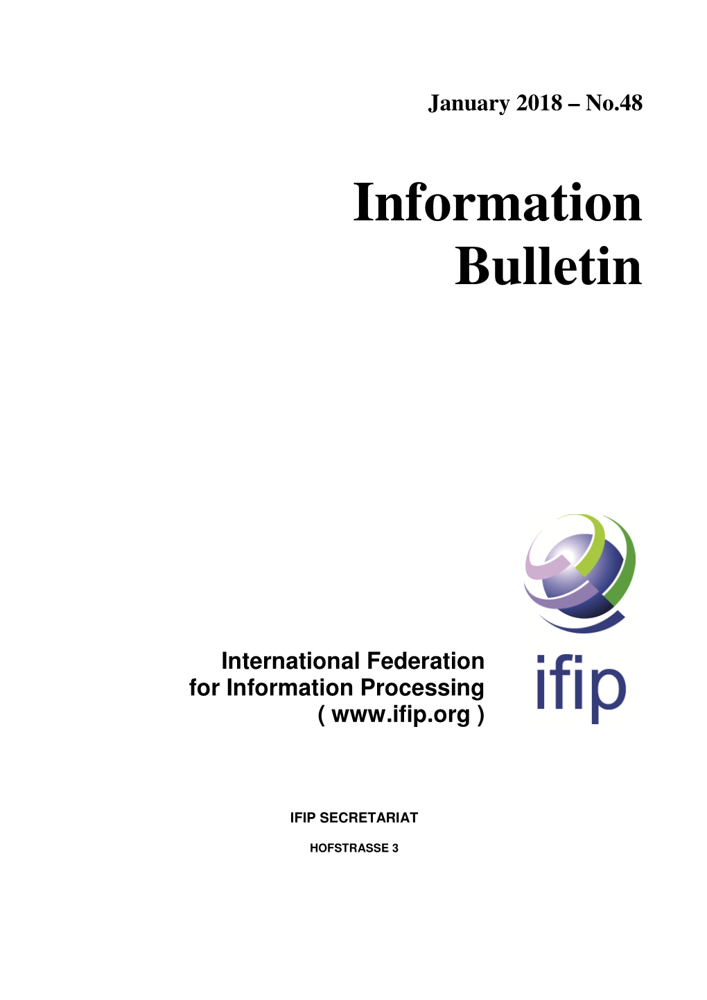 IFIP Information Bulletin January 2018