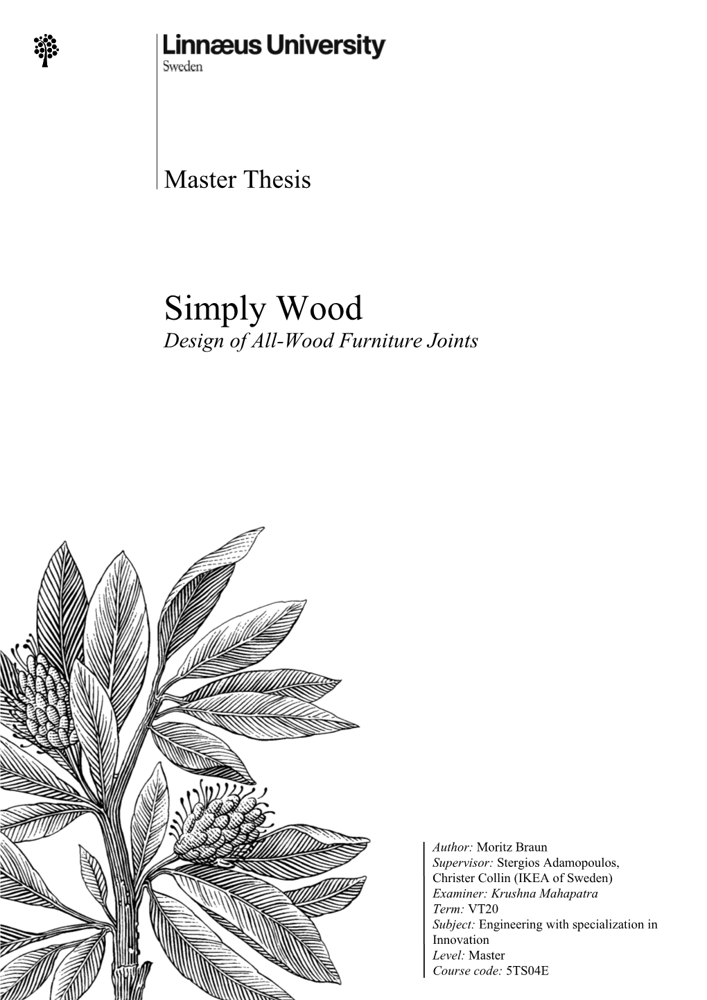 Simply Wood Design of All-Wood Furniture Joints