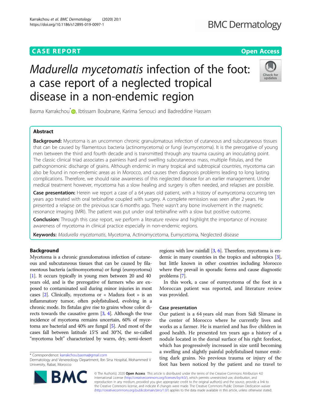 Madurella Mycetomatis