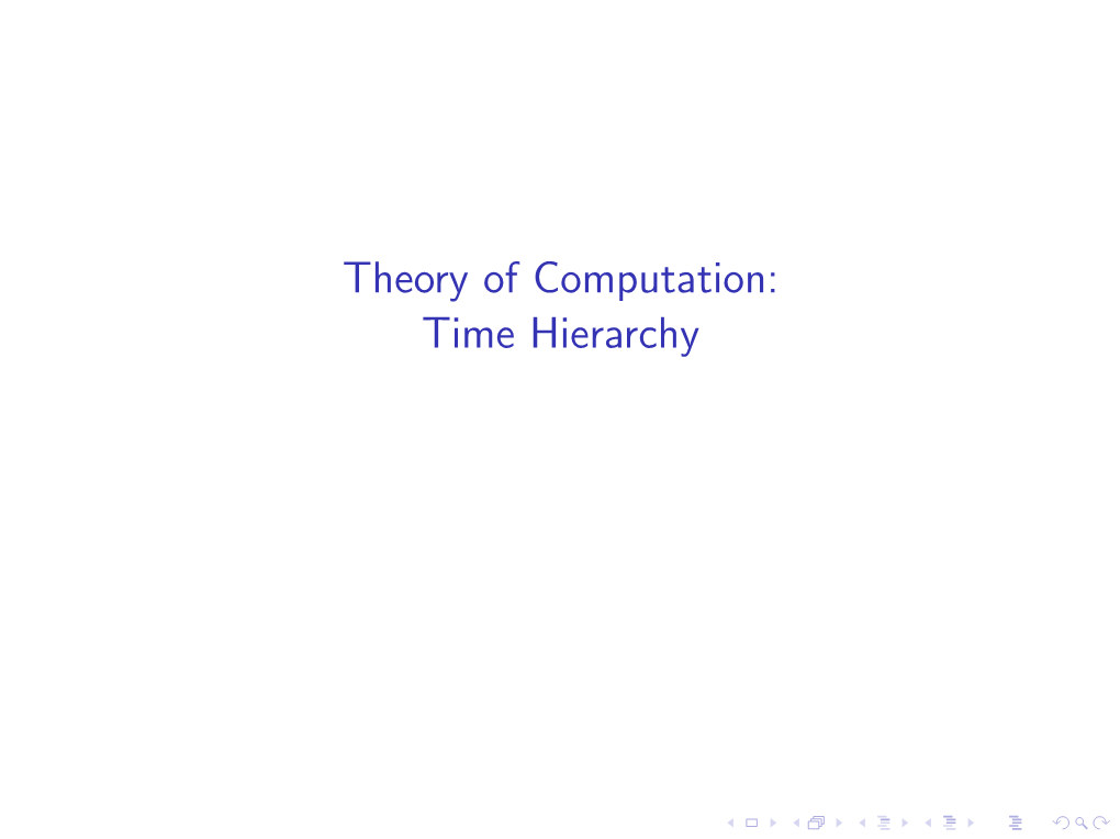 Time Hierarchy Eﬃciency of UTM