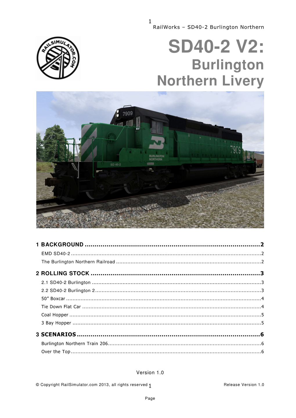 SD40-2 Burlington Northern