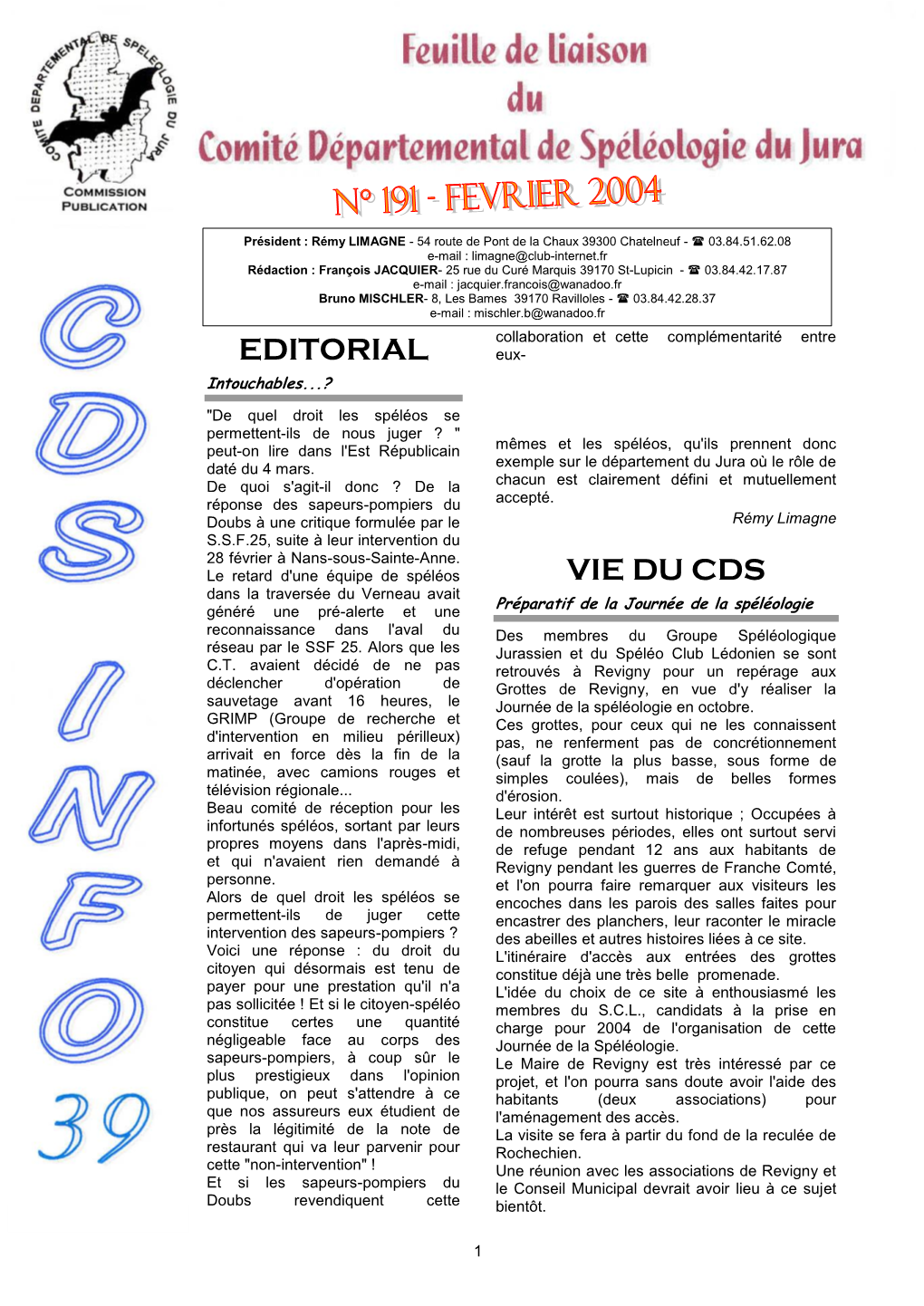 CDS-Info N°191 Février 2004